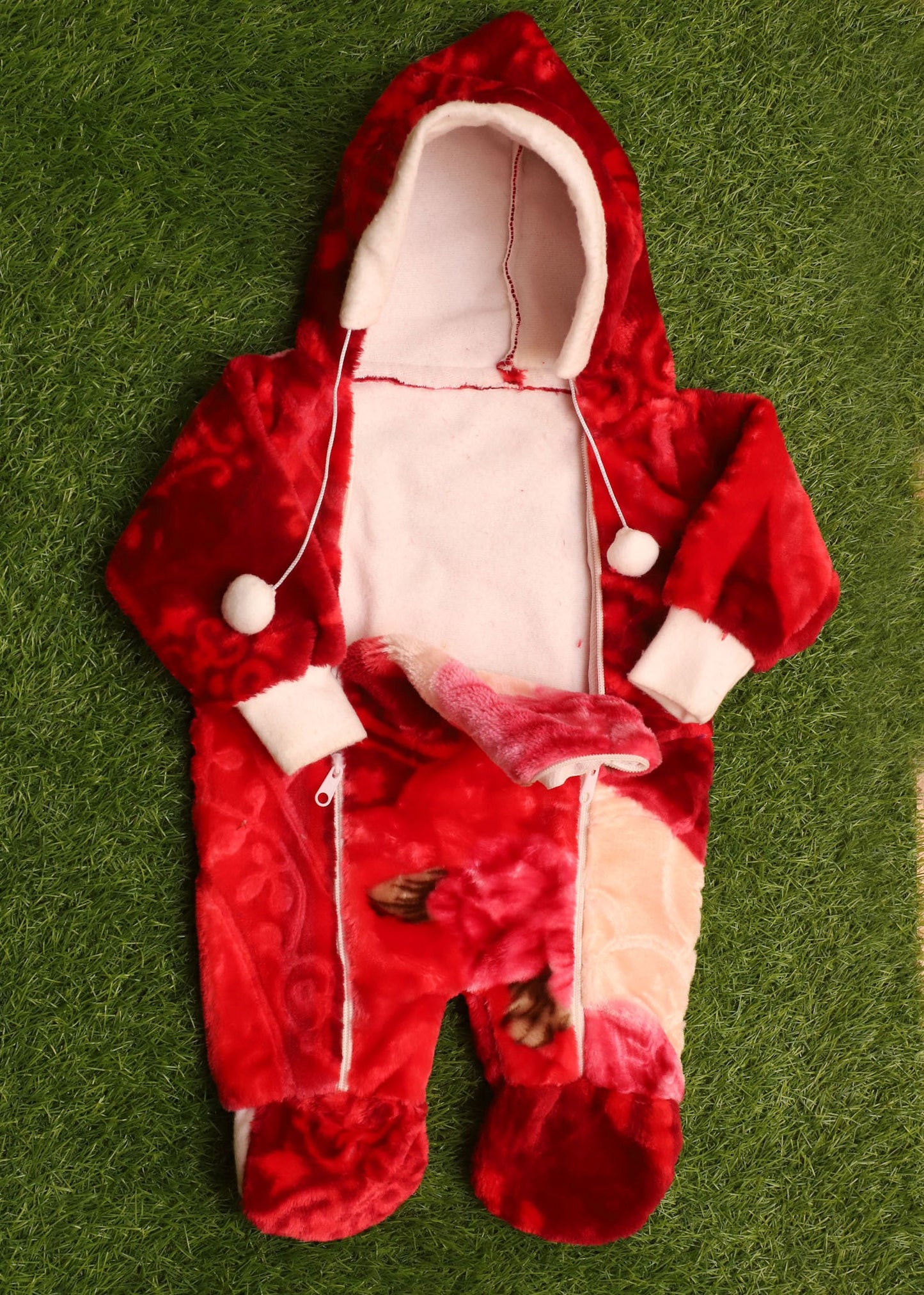 premium Velvet Baby Romper For New Born Baby (0-6 Months) || Oi R6167